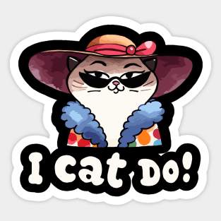 I Cat do glamorous Cat Sticker